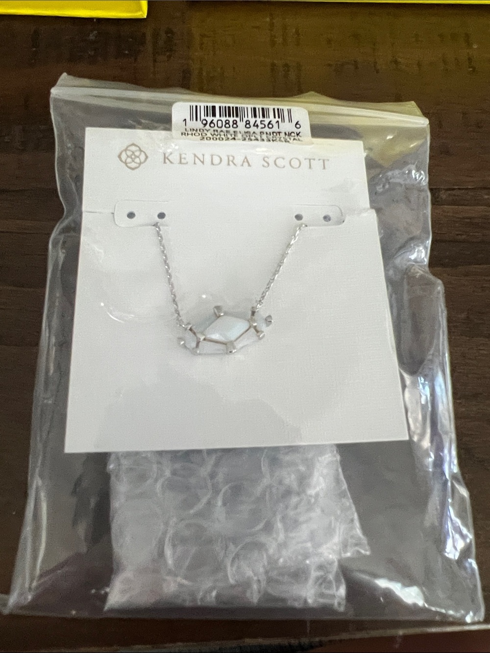 Kendra Scott Lindy Rae Elisa White Crystal Silver Chain Necklace